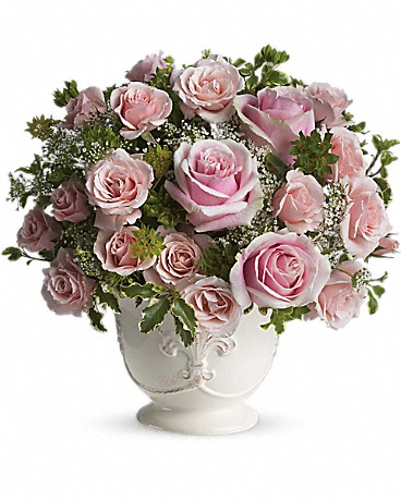 Teleflora's Parisian Pinks with Roses Flower Arrangement