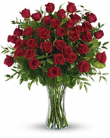 Breathtaking Beauty - 3 Dozen Long Stem Red Roses Bouquet