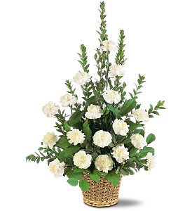 White Simplicity Basket in McDonough GA, Absolutely Flowers