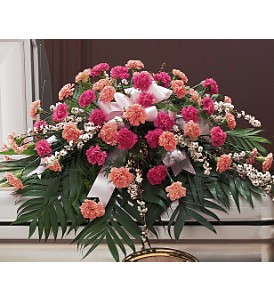 Delicate Pink Casket Spray in McDonoughGA, Absolutely Flowers