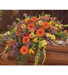 Summer Sentiments Casket Spray in McDonough GA, Absolutely Flowers