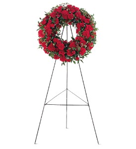 Red Regards Wreath in McDonough GA, Absolutely Flowers