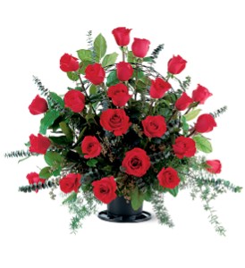 Blooming Red Roses Basket in McDonough GA, Absolutely Flowers