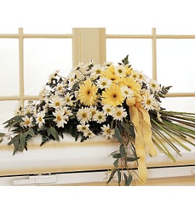 Drop of Sunshine Casket Spray in McDonoughGA, Absolutely Flowers