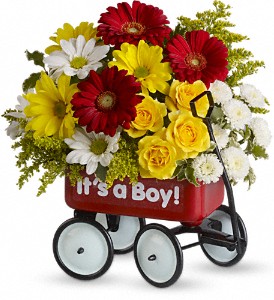 Baby's Wow Wagon by Teleflora - Boy in McDonough GA, Absolutely and McDonough Flowers & Gifts