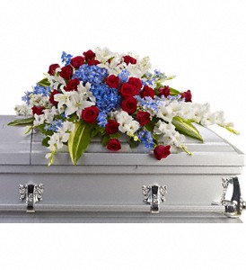 Distinguished Service Casket Spray in McDonough GA, Absolutely Flowers