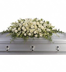 Purity and Peace Casket Spray in McDonough GA, Absolutely and McDonough Flowers & Gifts