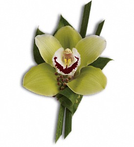 Green Orchid Boutonniere in McDonough GA, Absolutely and McDonough Flowers & Gifts