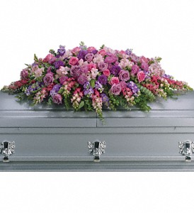 Lavender Tribute Casket Spray in McDonough GA, Absolutely Flowers