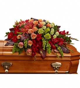A Fond Farewell Casket Spray in McDonough GA, Absolutely Flowers