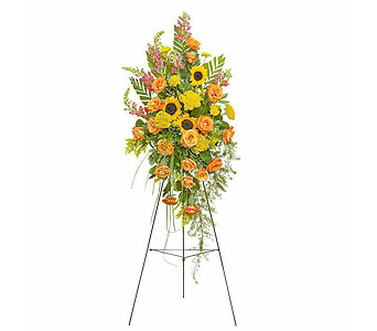 Heaven's Sunset Standing Spray in McDonough GA, Absolutely Flowers