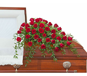 Simply Roses Deluxe Casket Spray in McDonough GA, Absolutely Flowers