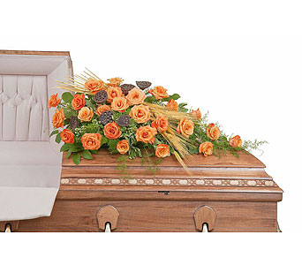 Fall Splendor Casket Spray in McDonough GA, Absolutely Flowers