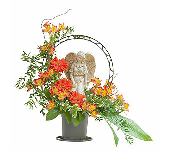 Heaven's Sunset Angel Basket in McDonough GA, Absolutely Flowers