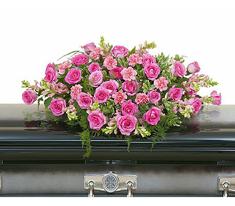 Peaceful Pink Casket Spray in McDonough GA, Absolutely Flowers