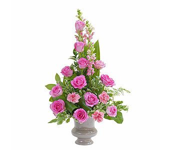 Peaceful Pink Small Urn in McDonough GA, Absolutely Flowers