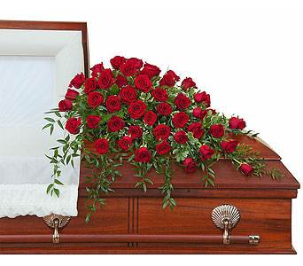 Simply Roses Supreme Casket Spray in McDonough GA, Absolutely Flowers