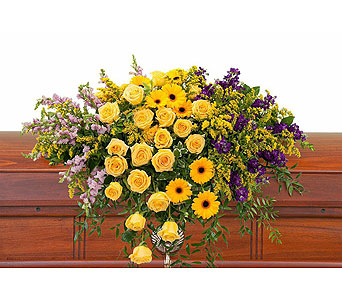 Vivid Memories Casket Spray in McDonough GA, Absolutely Flowers