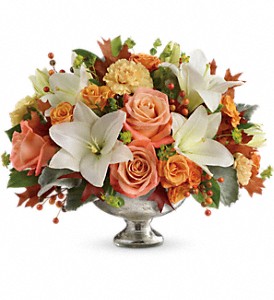 Teleflora's Harvest Shimmer Centerpiece in McDonough GA, Absolutely Flowers