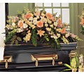 Peach Comfort Half-Couch Spray in McDonough GA Absolutely Flowers