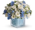 Baby's First Block by Teleflora - Blue in McDonough GA Absolutely Flowers