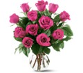 12 Hot Pink Roses in McDonough GA Absolutely Flowers