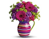 Teleflora's Rainbow Pitcher Bouquet in McDonoughGA, Absolutely Flowers