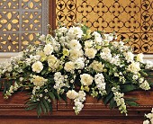 Pure White Casket Spray in McDonough GA, Absolutely Flowers