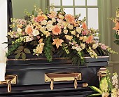 Peach Comfort Half-Couch Spray in McDonough GA, Absolutely Flowers