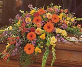 Summer Sentiments Casket Spray in McDonough GA, Absolutely Flowers