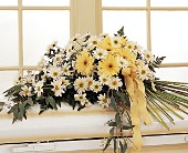 Drop of Sunshine Casket Spray in McDonough GA, Absolutely Flowers