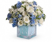 Baby's First Block by Teleflora - Blue in McDonough GA Absolutely Flowers