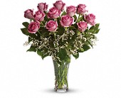 Make Me Blush - Dozen Long Stemmed Pink Roses in McDonough GA Absolutely and McDonough Flowers & Gifts