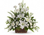 Peaceful White Lilies Basket in McDonough GA Absolutely Flowers