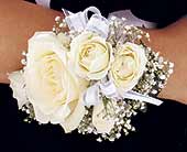 White Ice Roses Wristlet in McDonough GA, Absolutely Flowers