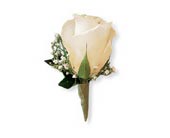 White Ice Rose Boutonniere in McDonough GA, Absolutely Flowers