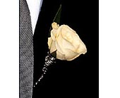 White Rose Boutonniere in McDonough GA, Absolutely Flowers