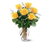 6 Yellow Roses in McDonough GA, Absolutely Flowers
