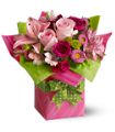 Teleflora's Pretty Pink Present in McDonough GA Absolutely Flowers
