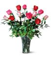 A Dozen Multi-Colored Roses in McDonough GA Absolutely Flowers