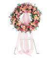 Respectful Pink Wreath in McDonough GA Absolutely Flowers